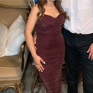 Burgundy dress